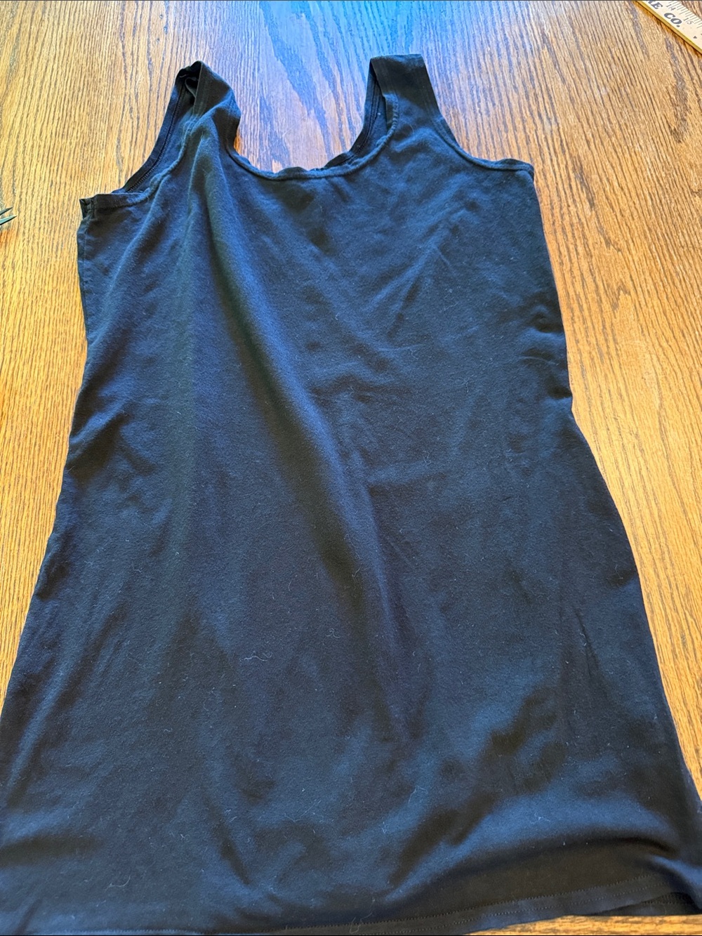 Cut Loose Black Shelf Bra Tank Top Stretch Knit Layering Essential Medium